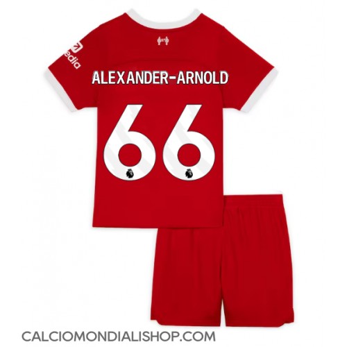 Maglie da calcio Liverpool Alexander-Arnold #66 Prima Maglia Bambino 2023-24 Manica Corta (+ Pantaloni corti)